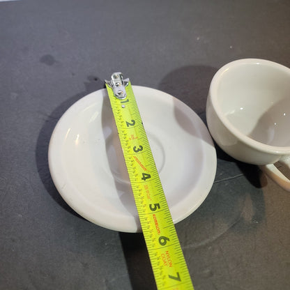Delco Atlantic Restaurant Ware Low coffee tea cup with saucer 7 ox.  MCM Diner