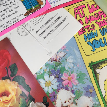 Vintage greeting Cards LOT ephemera Used 1970's GREAT Graphics Scrapbooking