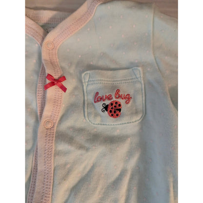 Koala Baby Baby Girls Blue Pink Floral One-Piece Bodysuit 18 Months