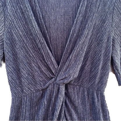 All in Favor Dolman Plisse Midi Dress lightweight XS/Extra Small Navy Peacoat
