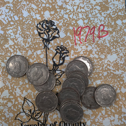 Ecuador 1 Sucre 1979 Nickel Clad Steel Coins Bulk Collection Lot of 13