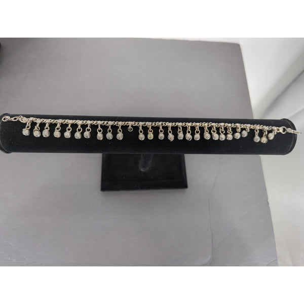 Vintage Silvertone Jingles Ankle Bracelet Anklet Missing One