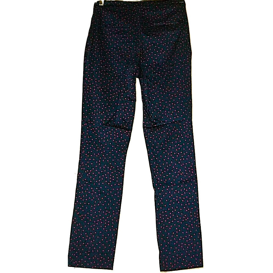 NWT Court & Rowe Side Zip Polka Dot Pants in Maritime Rouge Size 6