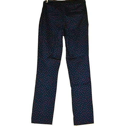 NWT Court & Rowe Side Zip Polka Dot Pants in Maritime Rouge Size 6