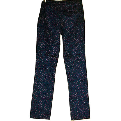 NWT Court & Rowe Side Zip Polka Dot Pants in Maritime Rouge Size 6