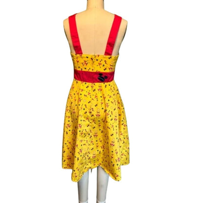 disney the dress shop Size Medium Fit Flare Sleeveless Matching Hair Tie