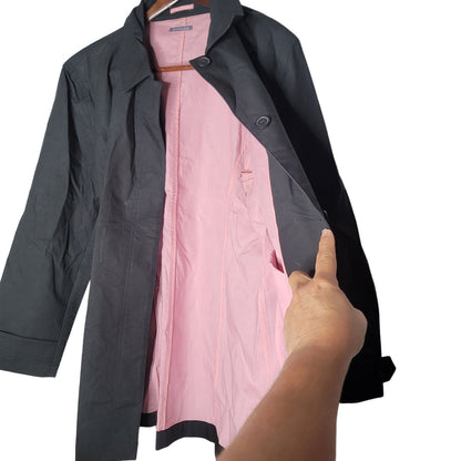 BURRYLANE Navy blue pink waterproof Raincoat jacket HEAVY Travel Career Style XL