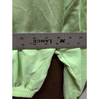 Elodie Lime Green cute Tightened Crop Top Sweatshirt size Small