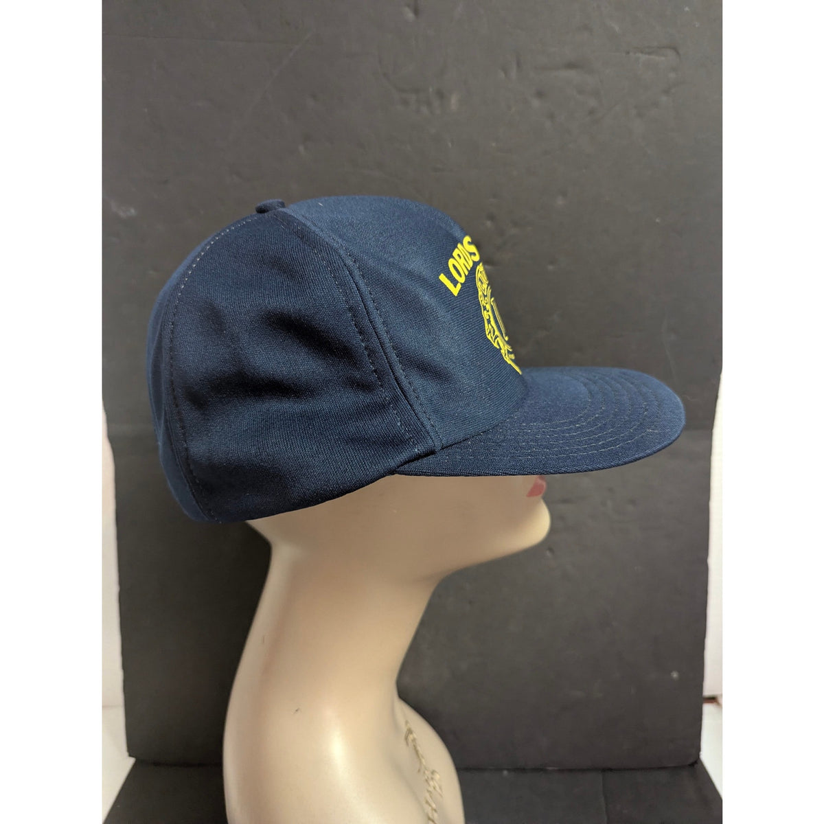 Vintage Lions Club Lordstown Navy Blue Snapback Trucker Hat Made in USA