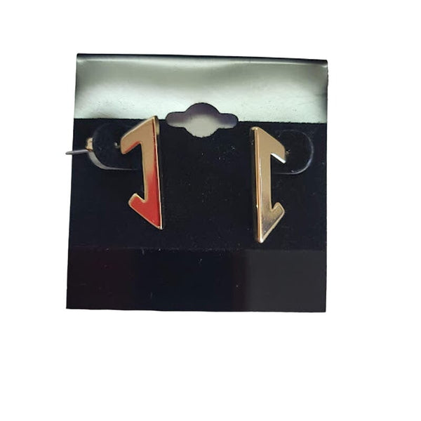 Nordstrom NEW Goldtone Pierced Earrings MCM Geometric Pierced
