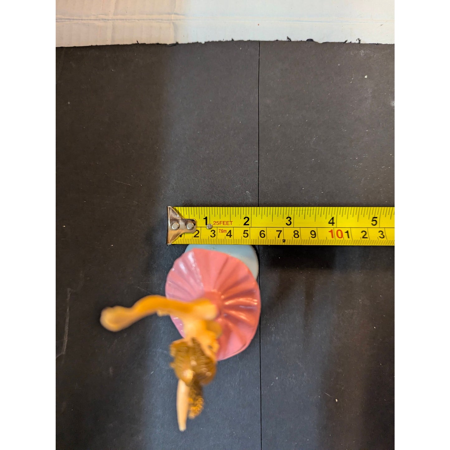 Vintage Pink & Gold Plastic Ballerina Cake Topper Figurines Set of 2