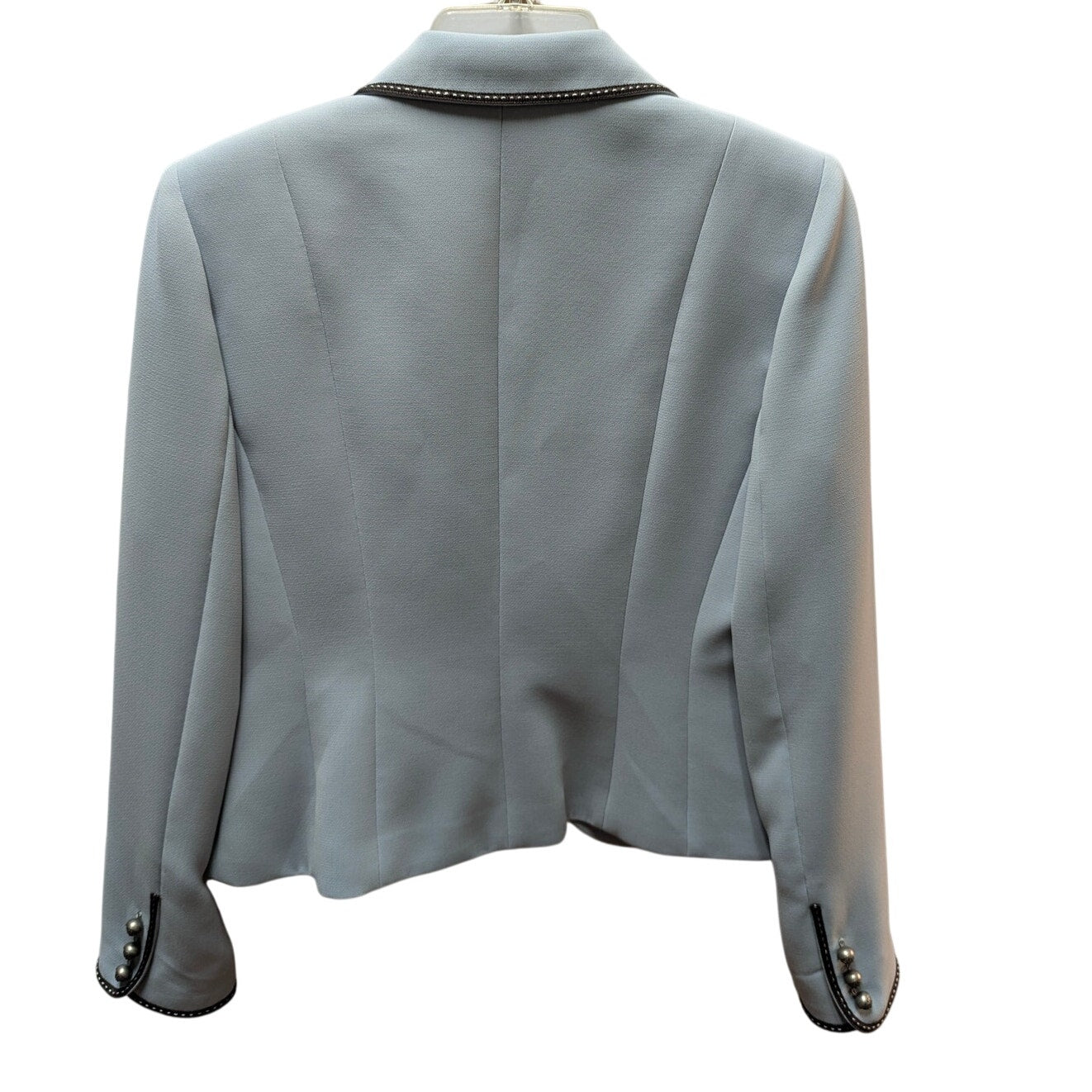 Tahari ASL Size 4P  Pastel Blue Cropped Blazer Vintage Coquette Academic Style