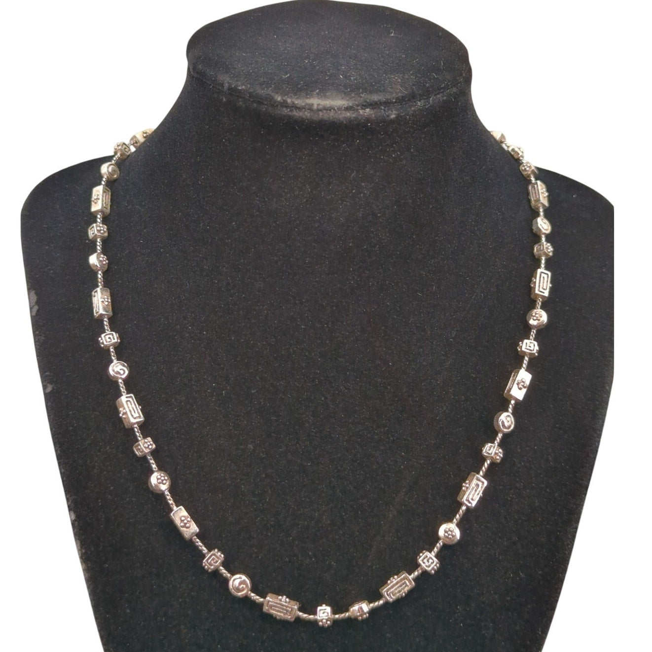 Vintage Fashion Necklace Napier goldtone Geometric station style