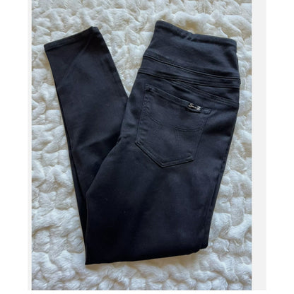 Seven7 Women's Size 22W ULTRA HIGH RISE LEGGING PULL ON TUMMY TONER Black Pants