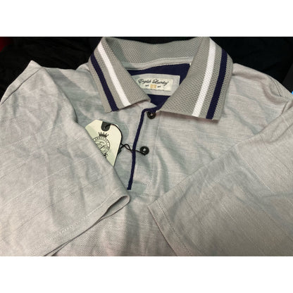 English Laundry Men's Polo Shirt Medium Light Gray NWT Collar Short Sleeve