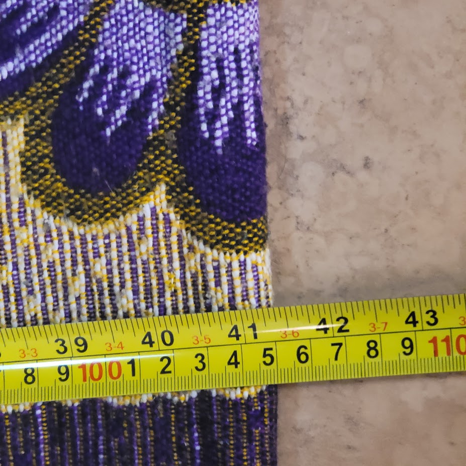 Vintage Regal Purple Peacock Tapestry Throw Blanket 80" x 89" Fringe Queen King