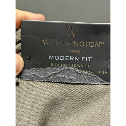Worthington Taupe Heather Gray Modern Fit Trouser Pants Size 22W NEW