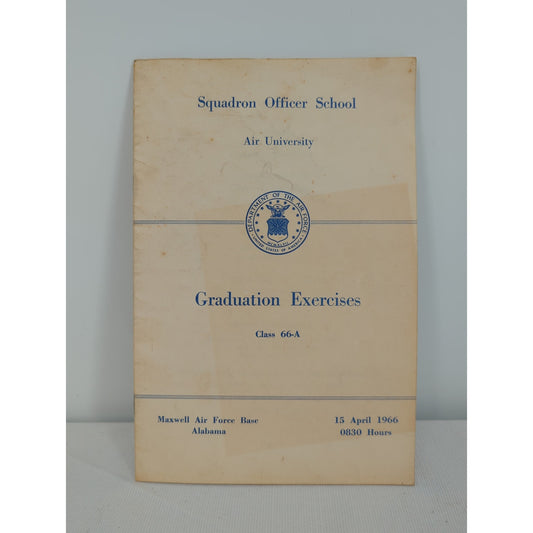 Squadron Officer School 66-A Graduation ExercisesMaxwell Air Fo April 15, 1966