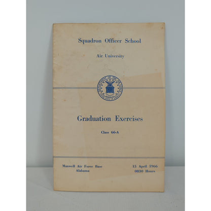 Squadron Officer School 66-A Graduation ExercisesMaxwell Air Fo April 15, 1966