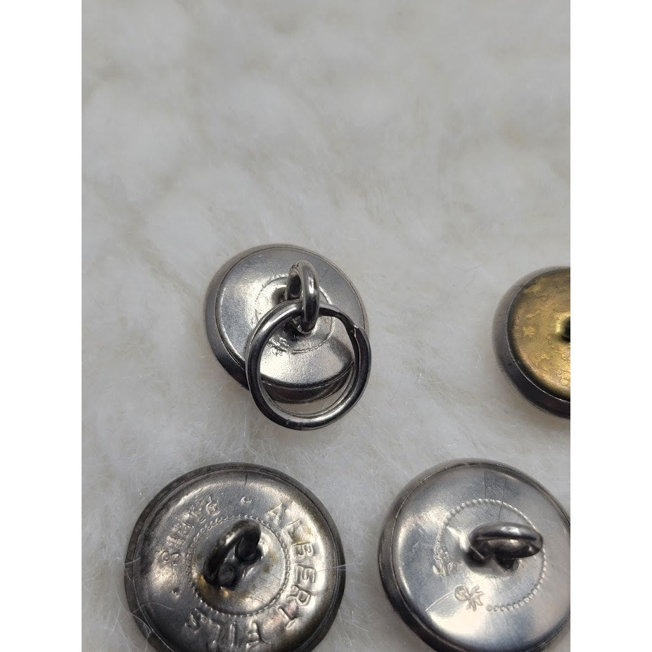 Lot of 6 Antique French Flaming Grenade Buttons Gendarmerie & National Guard
