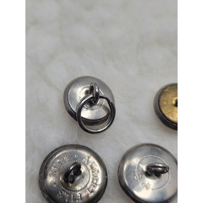 Lot of 6 Antique French Flaming Grenade Buttons Gendarmerie & National Guard