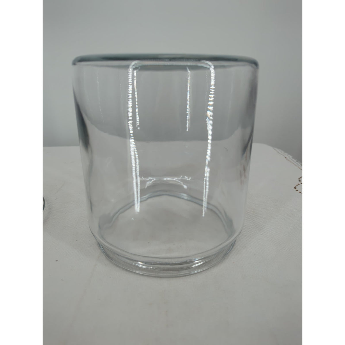 Vintage Clear Glass Apothecary Jar With Lid Pantry Storage Canister