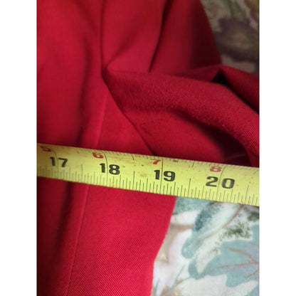Vintage Kasper Red Double Breasted Star Button Blazer Jacket Power Suit Size 6P