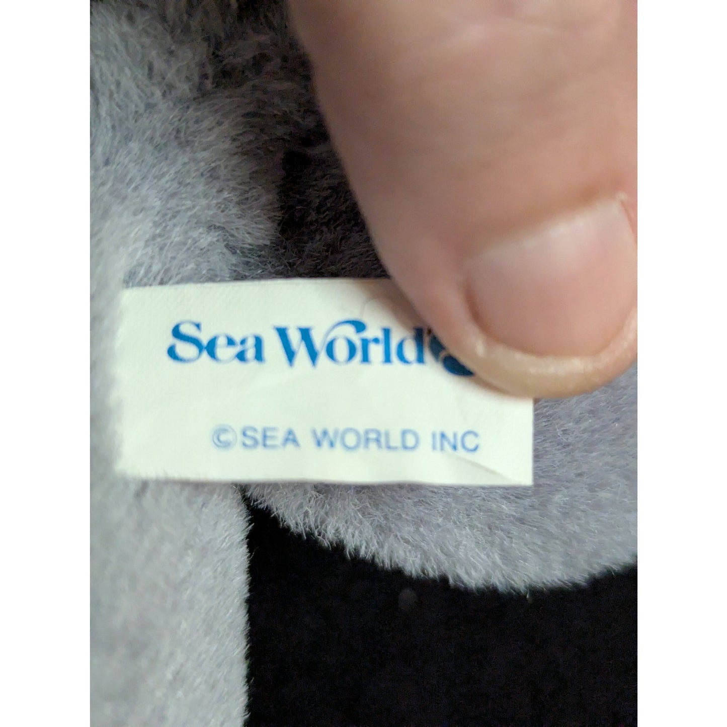 Vintage SeaWorld Manatee Plush Grey Stuffed Animal Souvenir