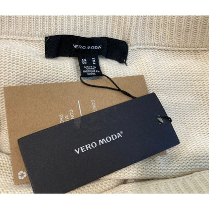 Vero Moda VMKorea Midi Pencil Skirt Style 10235946 Sz Medium in Birch/Cream NWT