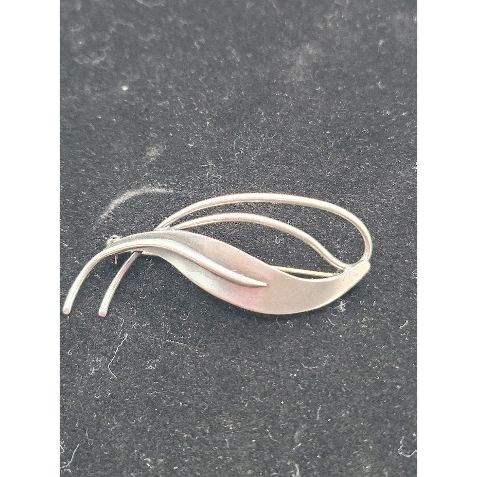 Vintage Danish Sterling Silver COF Denmark Freeform Brooch MidCentury Modern MCM