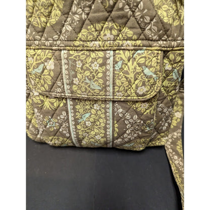 Vera Bradley Sittin in a Tree Sling bag crossbody purse washable Green birds