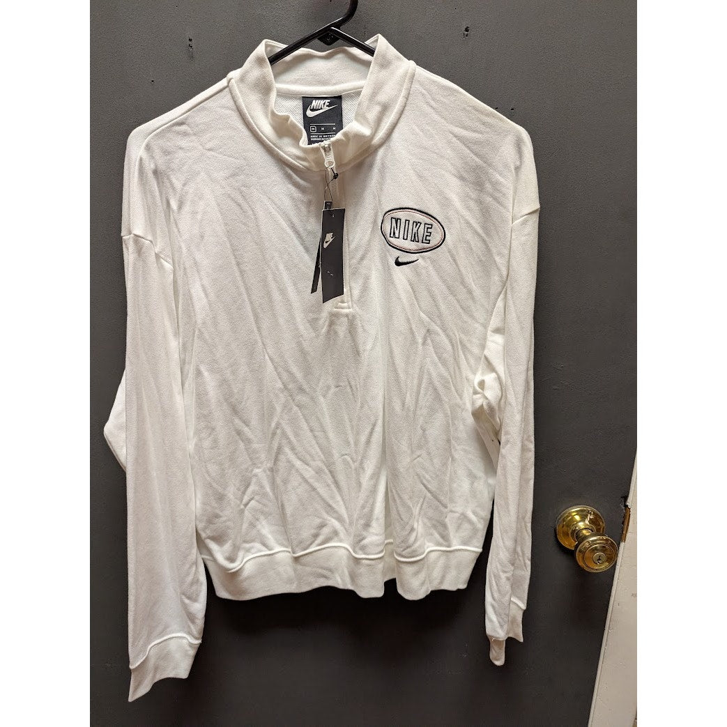 Nike Women's White Varsity 1/4 Zip Pullover Top (CZ8322-100) Sizes Medium NEW