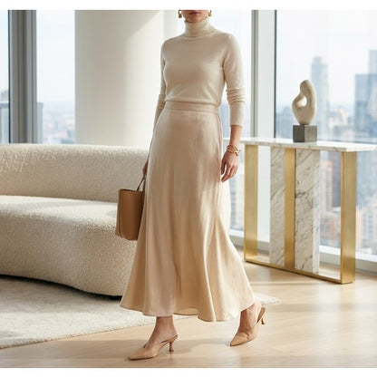 Vintage Rhapsody Ltd Champagne Shimmery Maxi  Lined Small No Pockets