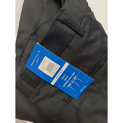 Perry Ellis Boys Dress Pants Size 8 Black Straight Slim Fit Slash Pockets Formal