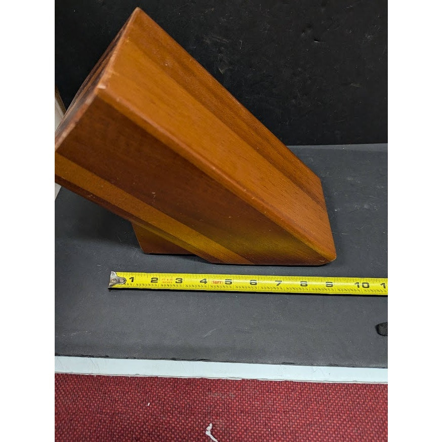 J. A. Henckels Zwilling Knife Walnut Block Brazil Footed 5 Knife 1 Sharpener