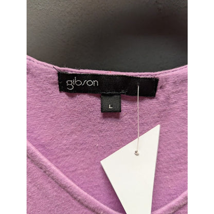 Gibson Size Large Purple Embroidered Racerback Tank Top Blouse NEW