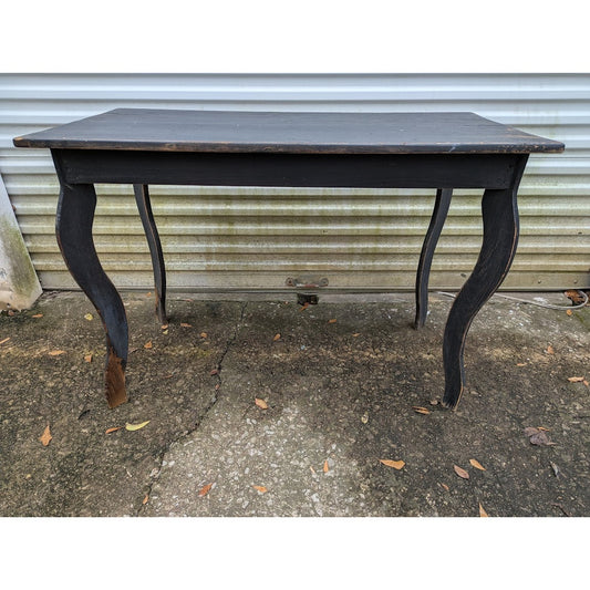 Secondhand Sandies: Solid wood farm style desk table black aged
