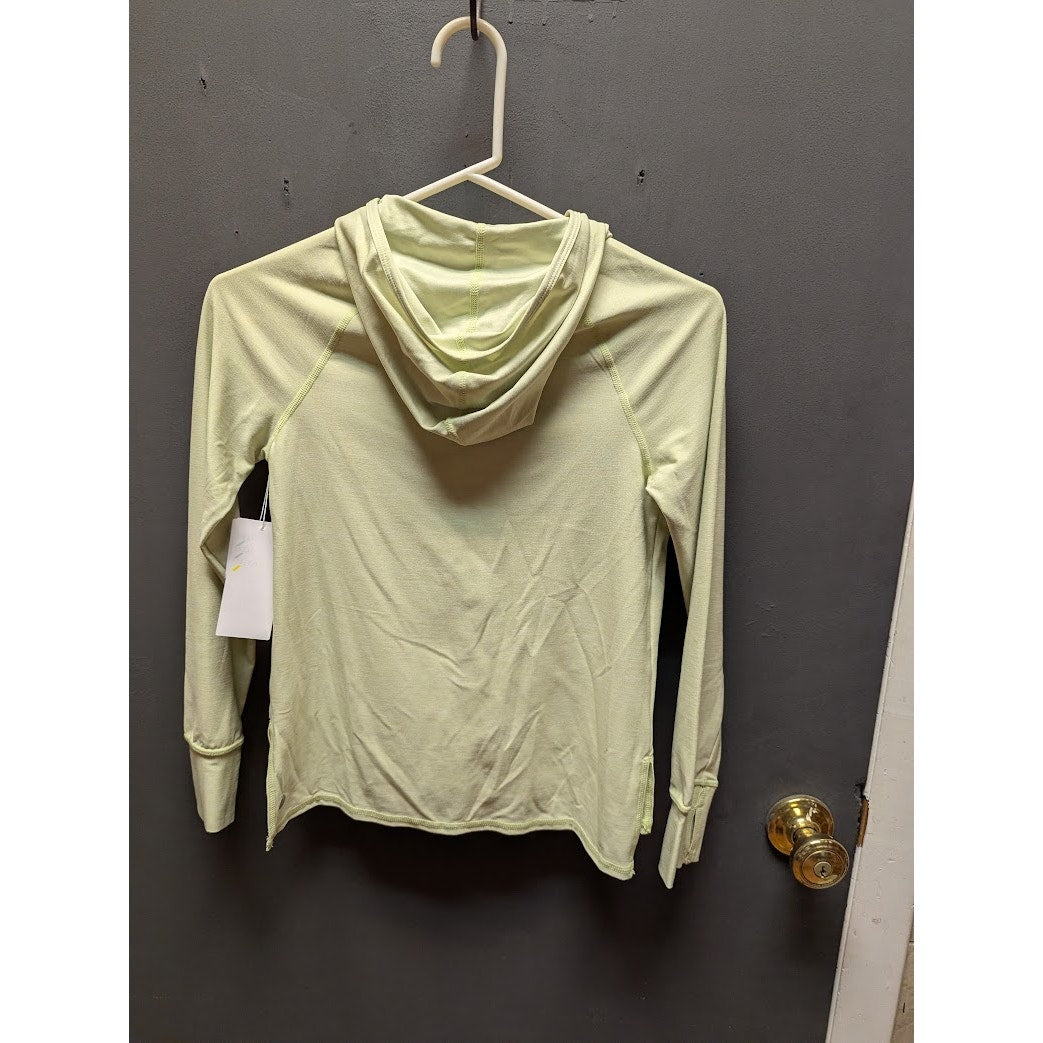 NWT Zella Mint Green Activewear Athleisure Long Sleeve Hooded Top GIRL Med 8/10.