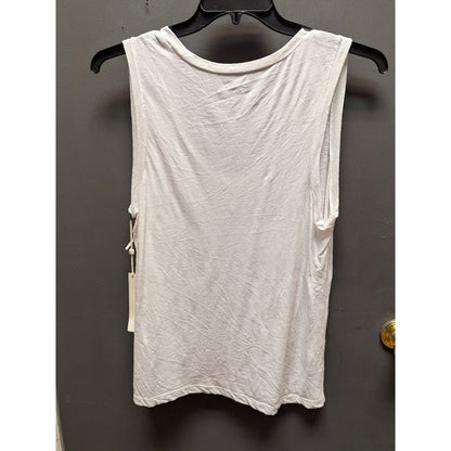 Caslon size Large white tshirt tee deep rounded V neck sleeveless cotton layers