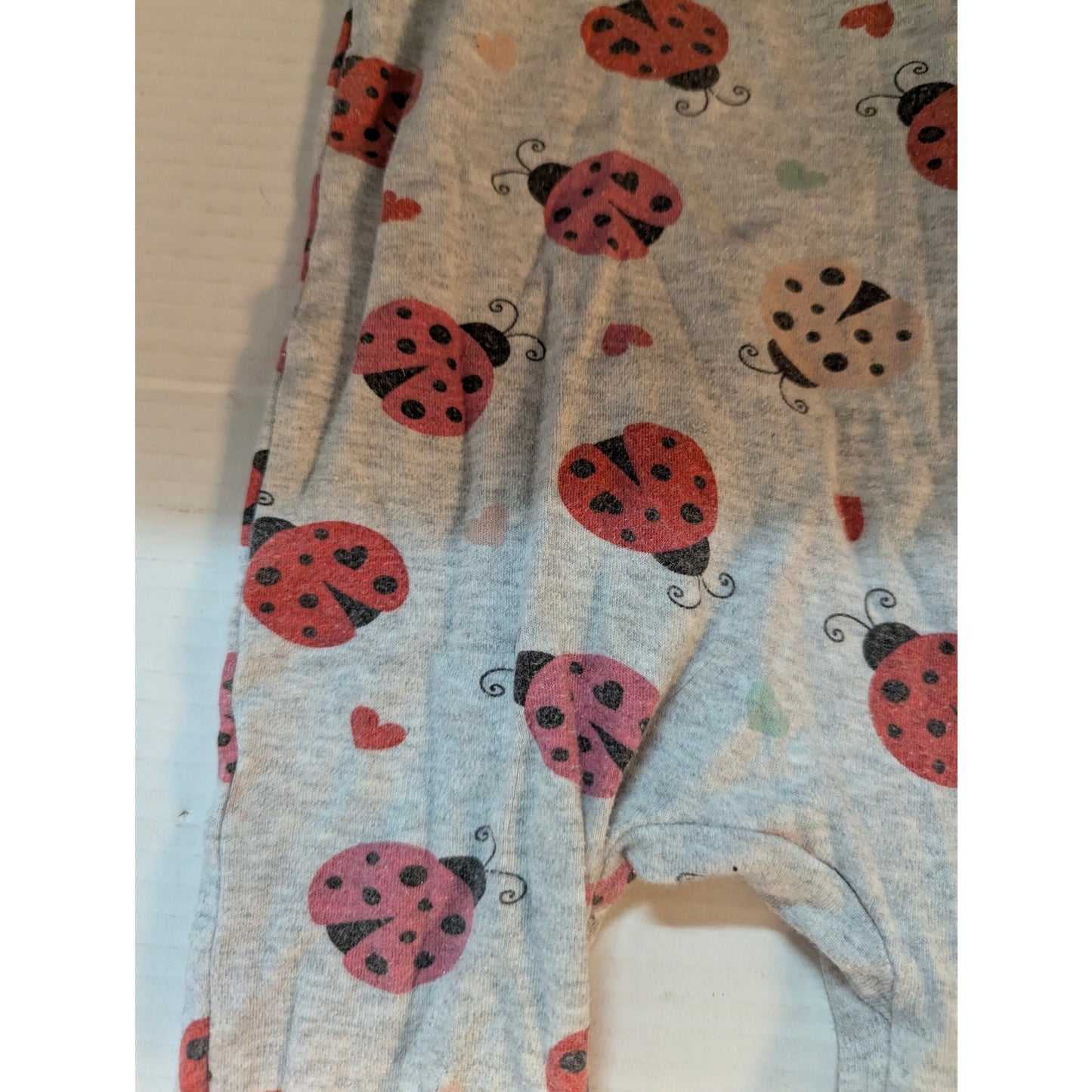Koala Baby Baby Girls Gray Red Ladybug Fleece Footed Sleeper Size 18 Months