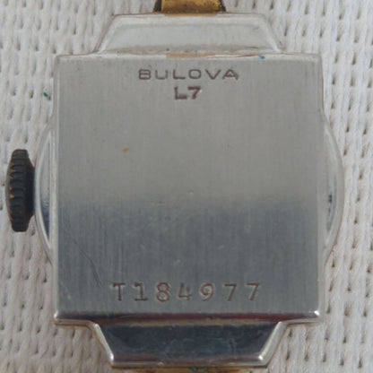Vintage 1957 Bulova Ladies Cocktail Watch 10K RGP Gold Tone Art Deco untested