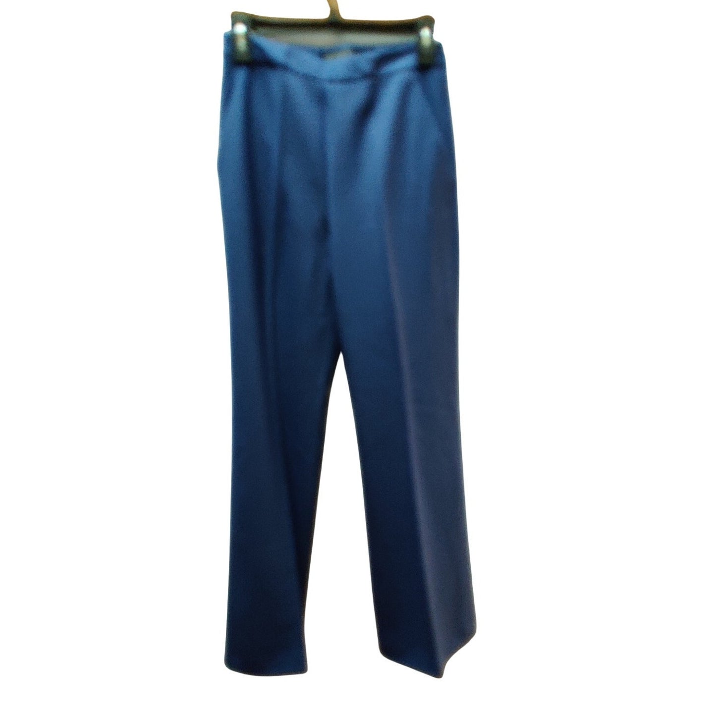 Antonio Melani Royal Blue Wool Blend Side Zip Trousers Career Minimalist Slim 2