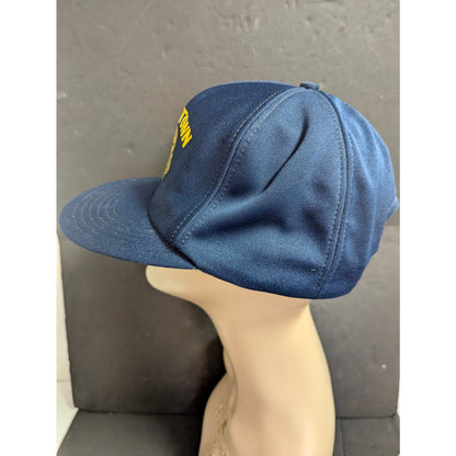 Vintage Lions Club Lordstown Navy Blue Snapback Trucker Hat Made in USA