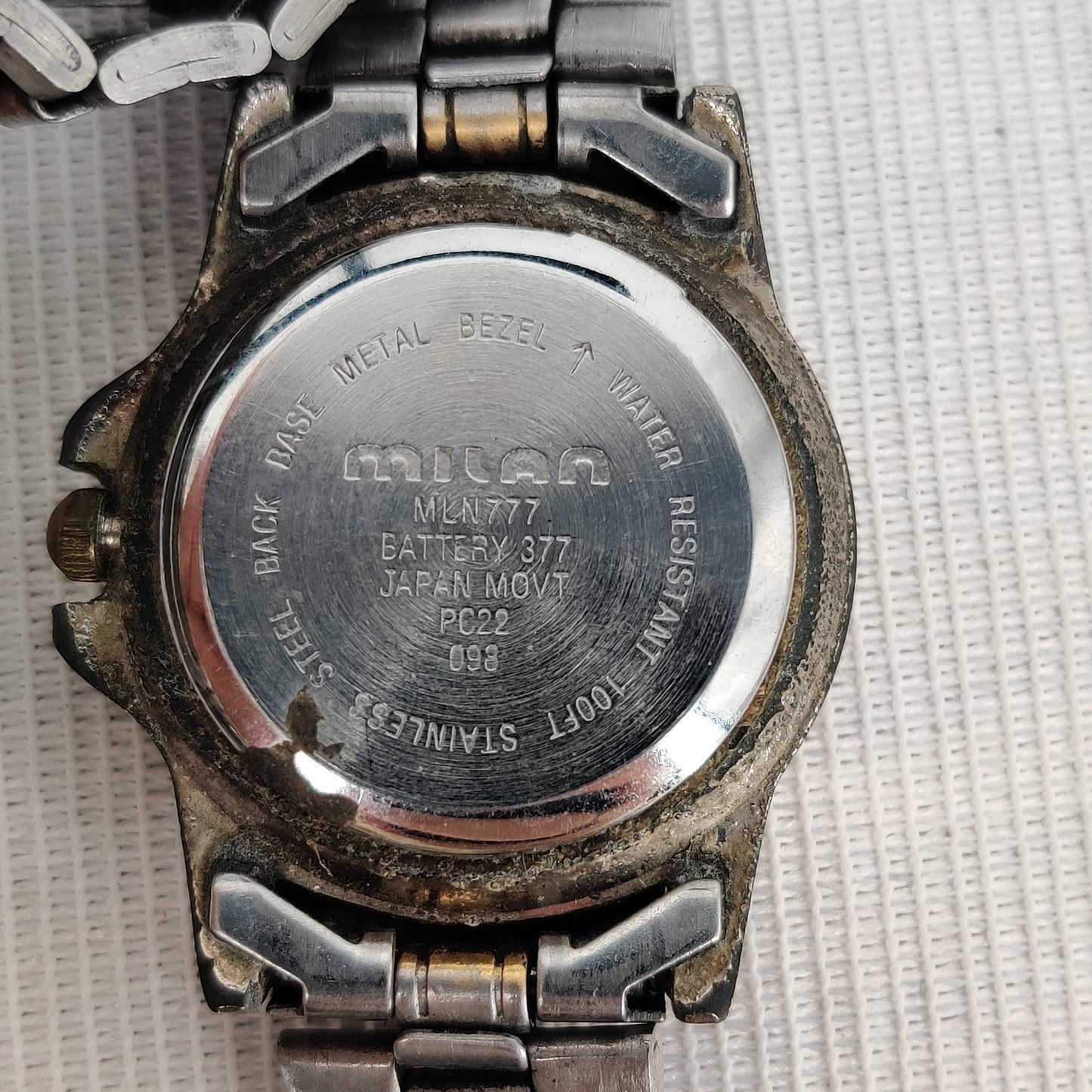 Vintage Milan Stainless Steel Watch Two-Tone Gold Silver Ladies Timepiece