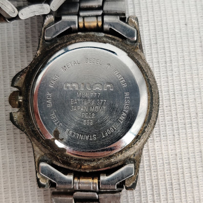 Vintage Milan Stainless Steel Watch Two-Tone Gold Silver Ladies Timepiece