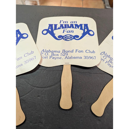 1981 Alabama Band Fan Club Hand Fans Set of 3 Wildcountry Fort Payne Souvenir