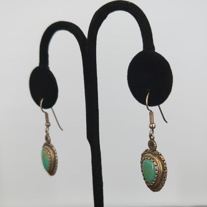 Relios Carolyn Pollack Sterling Silver Turquoise South western Dangle Tribal