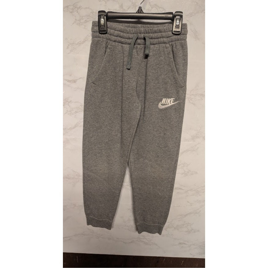 NEW Nike gray Sweatpants joggers elastic drawstring waist /ankle youth small