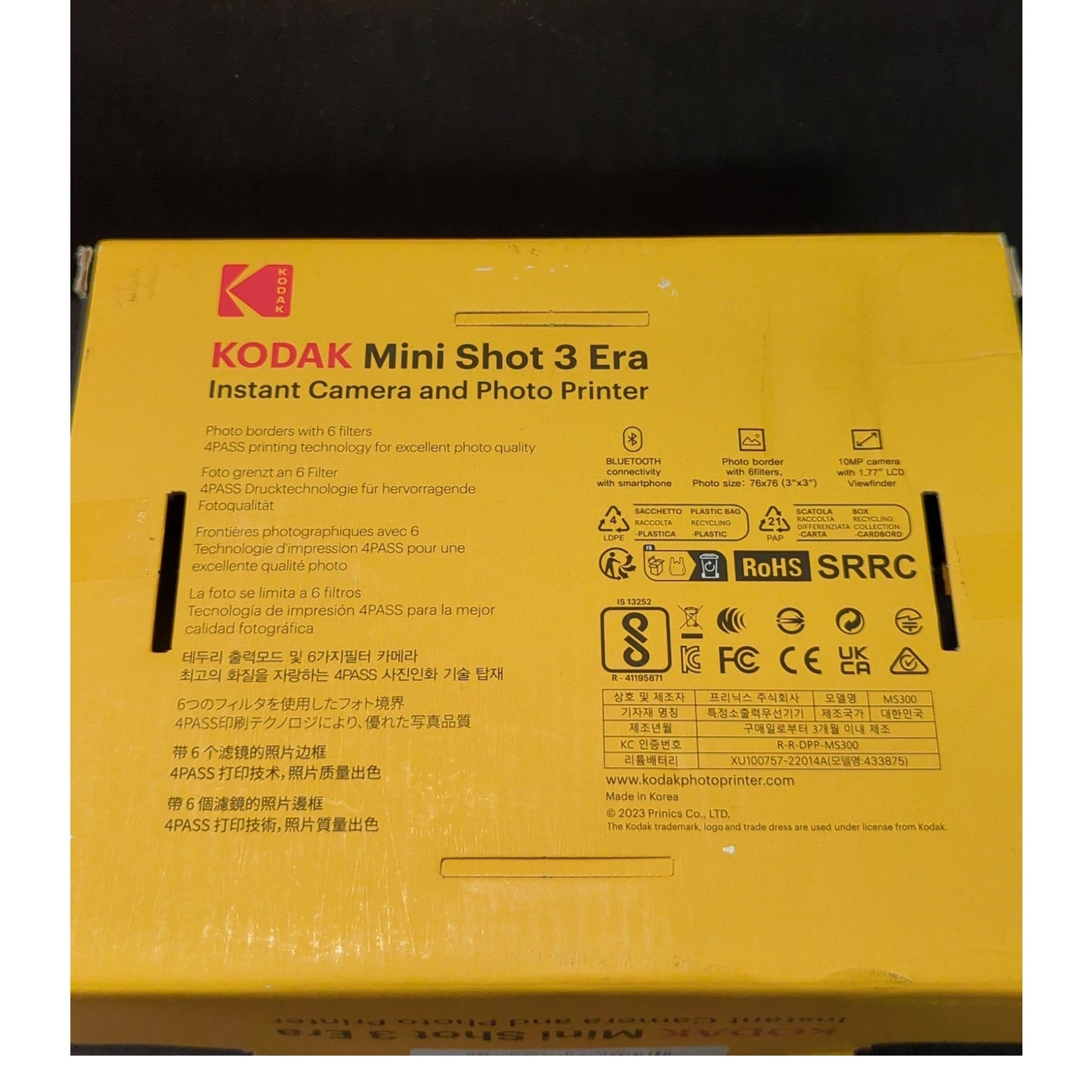 KODAK Mini Shot 3 Era Instant Camera and Photo Printer MS 300