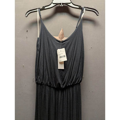NWT All in Favor Black Elastic Waist Spaghetti Strap Maxi Dress Size Large
